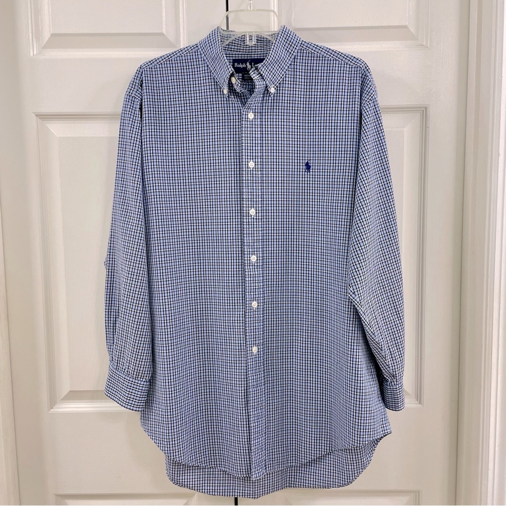 Ralph Lauren Yarmouth 100% Cotton Men’s Button Down Shirt Size 16 32/33